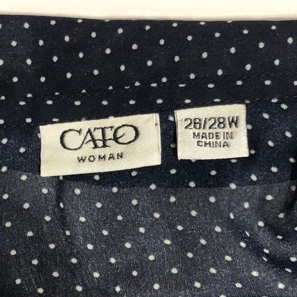 Cato Woman Polka Dot Faux Wrap Blouse | Women's Size 26/28 - Picture 7 of 10